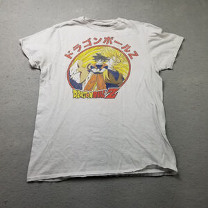 Dragon Ball Z T-Shirt Size M White Goku Super Saiyan Anime Manga